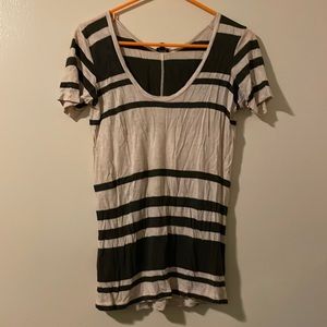 Cream and black striped t shirt